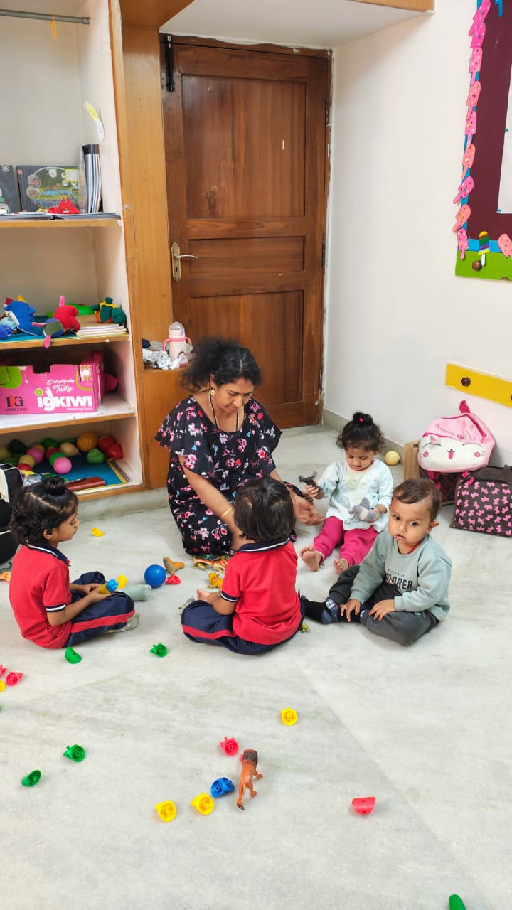 Children playing at Bright Beginners preschool, Karthiknagar